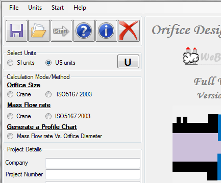 Orifice Design Calculator Screenshot 1