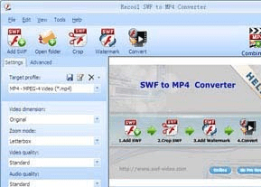 Recool SWF to MP4 Converter Screenshot 1