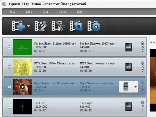 Tipard Flip Video Converter Screenshot 1