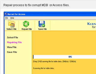Repair MS Access Database Screenshot 1