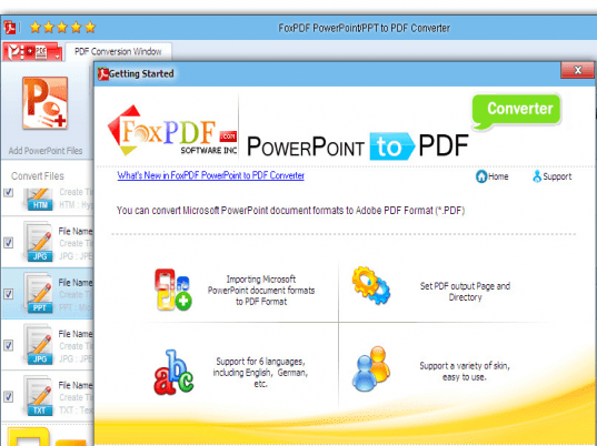 FoxPDF PPT to PDF Converter Screenshot 1
