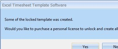 Excel Timesheet Template Software Screenshot 1