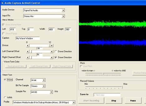 VISCOM Audio Capture ActiveX SDK Screenshot 1