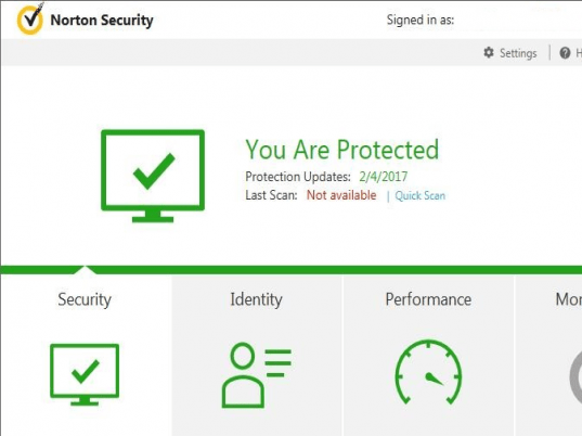 Norton Security Screenshot 1