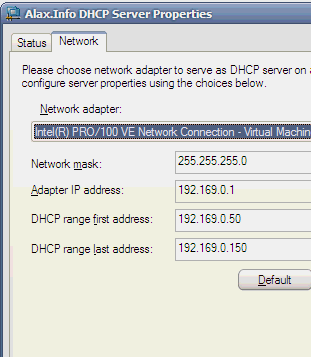 Alax.Info DHCP Server Screenshot 1