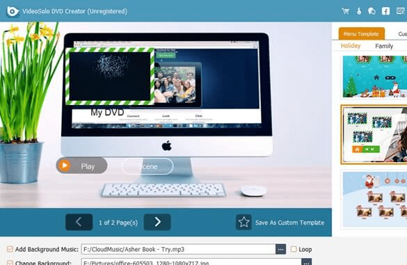 VideoSolo DVD Creator Screenshot 1
