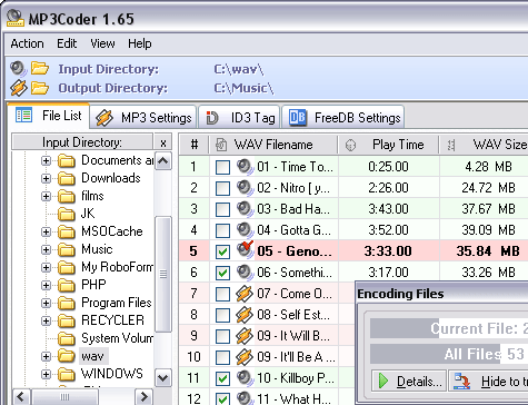 MP3Coder Screenshot 1
