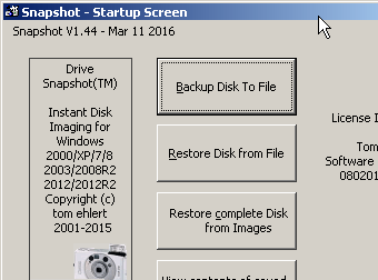 Drive Snapshot Screenshot 1