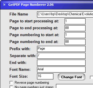GetPDF Page Numberer Screenshot 1