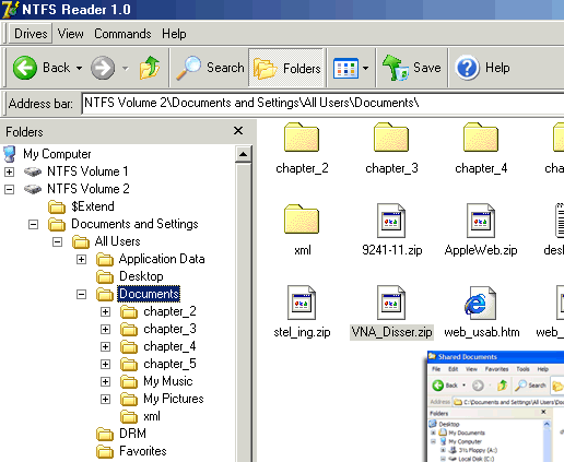 DiskInternals NTFS Reader Screenshot 1