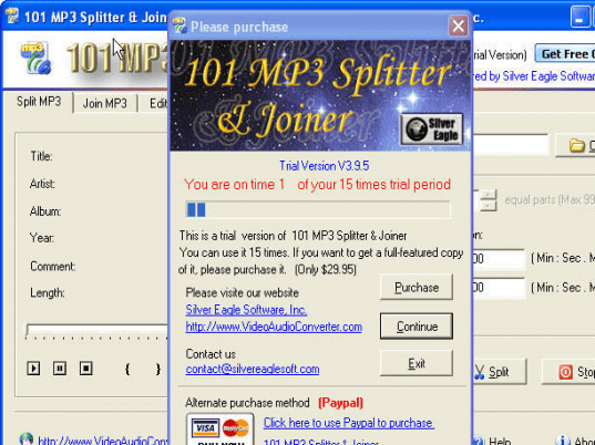 101 MP3 Splitter & Joiner Screenshot 1