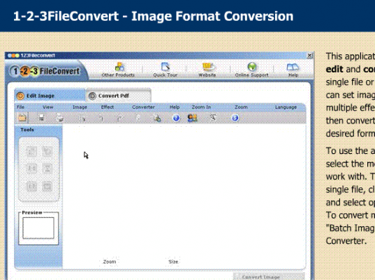 Batch Convert Images with 123FileConvert Screenshot 1