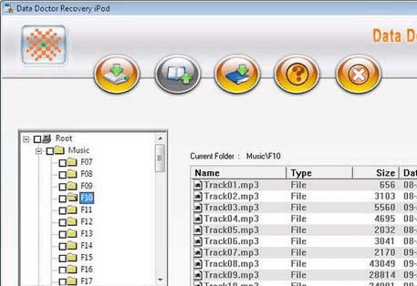 iPod Files Recovery Software Screenshot 1