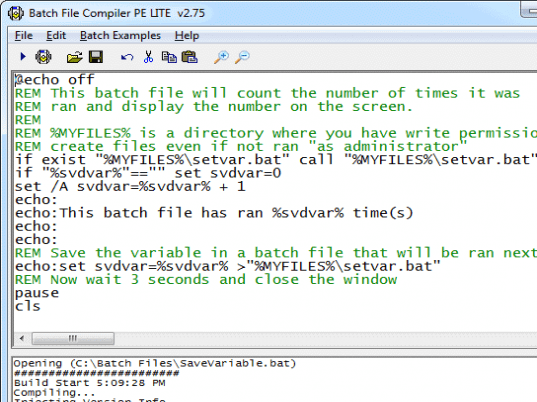 Batch File Compiler Professional Edition Screenshot 1