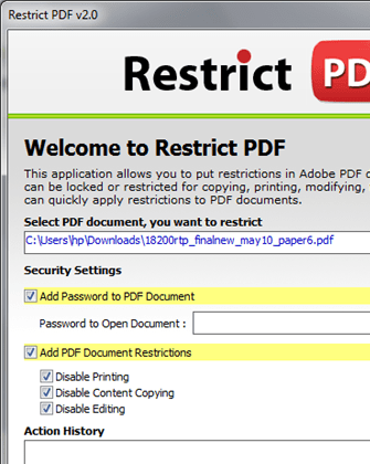 Protect PDF Screenshot 1