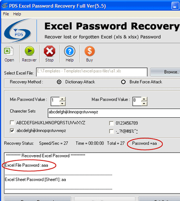 Recover Excel Sheet Protection Password Screenshot 1