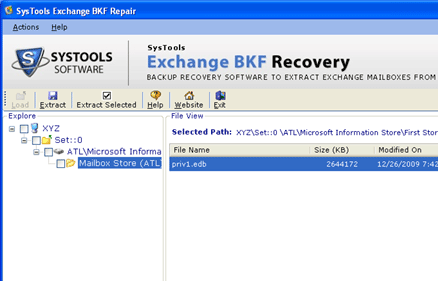 MS Exchange Backup Recovery Screenshot 1