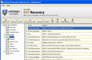 Outlook 2010 Convert OST to PST Screenshot 1