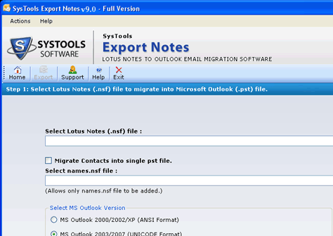 Lotus Notes Export Mail Folder Screenshot 1