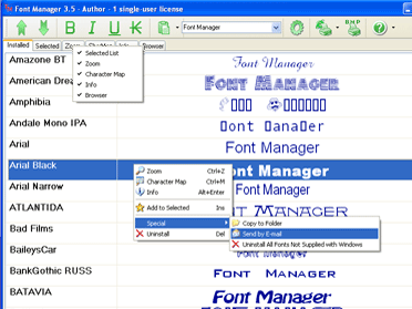 Font Manager Screenshot 1