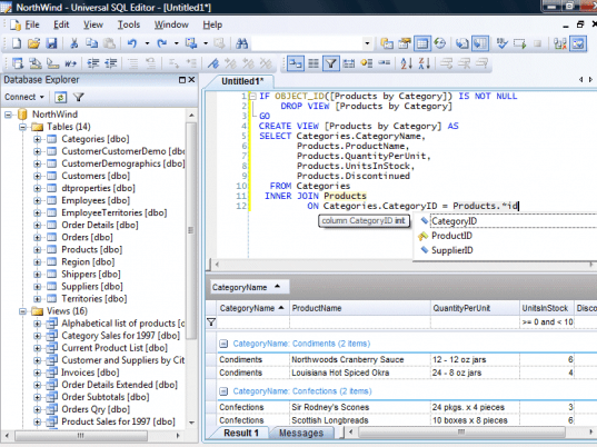 Universal SQL Editor Screenshot 1