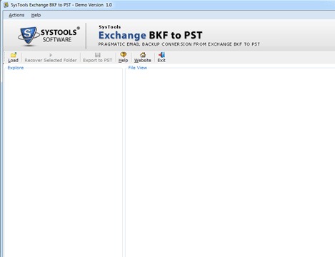 Exchange Server Recovery from BKF Screenshot 1