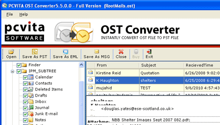 Open OST as PST Screenshot 1