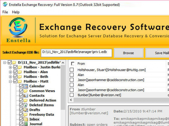 Exchange Database Utility Screenshot 1