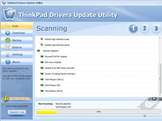 ThinkPad Drivers Update Utility Screenshot 1