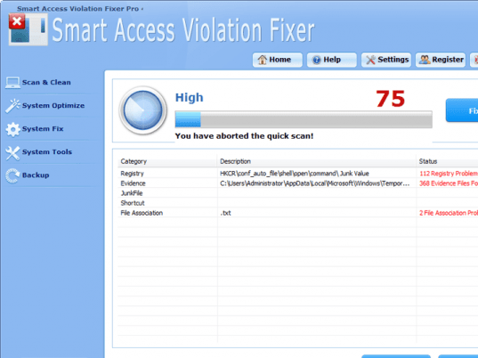 Smart Access Violation Fixer Pro Screenshot 1