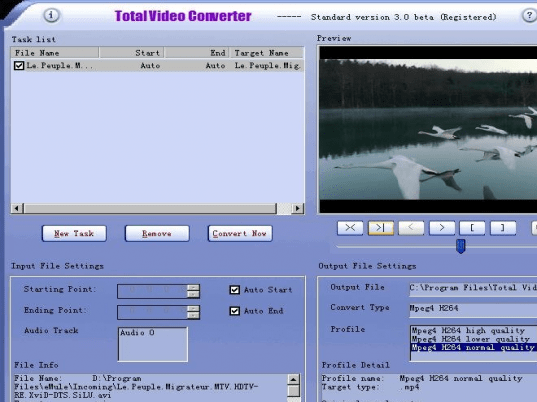 Effectmatrix Total Video Converter Screenshot 1