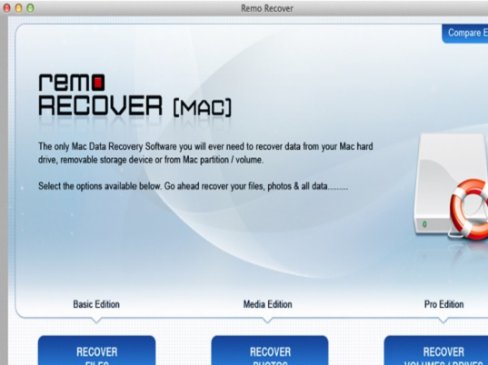 Remo Mac File Recovery Software Screenshot 1