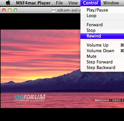 MXF4mac Player Screenshot 1