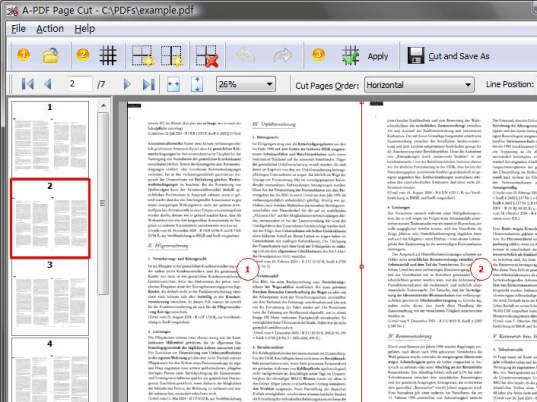 A-PDF Page Cut Screenshot 1