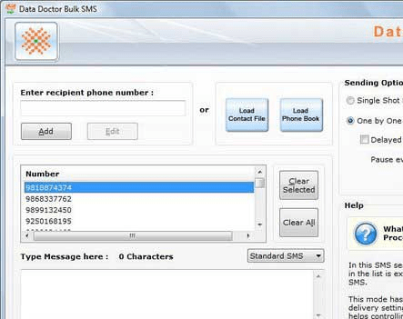Pocket PC SMS Advertising Software Screenshot 1