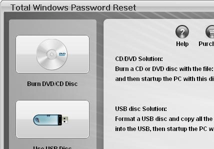 Total Windows Password Reset Screenshot 1