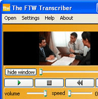 The FTW Transcriber Screenshot 1