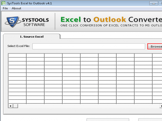 Excel to Outlook Software Screenshot 1