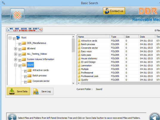Removable Media Restore Software Screenshot 1