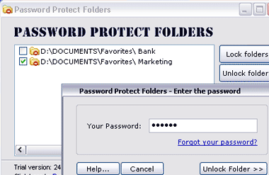 Password Protect Folders Screenshot 1