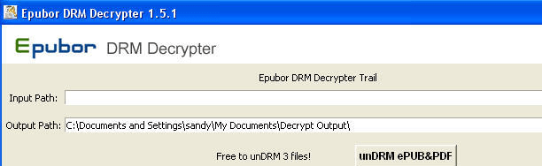 Epubor DRM Decrypter Screenshot 1