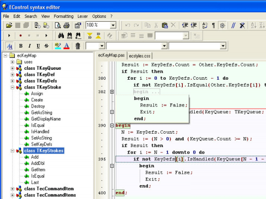 EControl Syntax Editor Screenshot 1