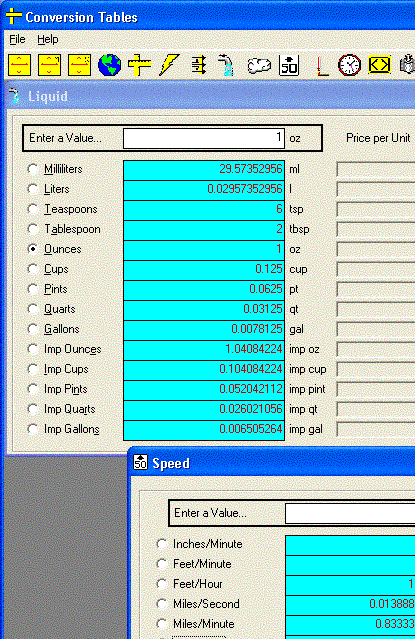 Conversion Tables Screenshot 1