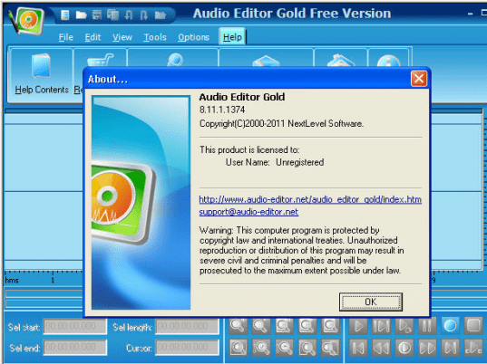 Audio Editor Gold Screenshot 1