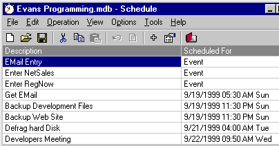 Schedule Screenshot 1
