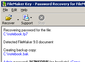 FileMaker Key Screenshot 1