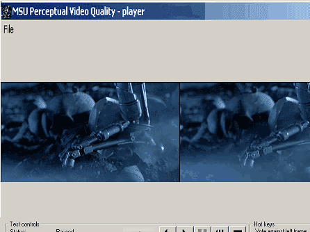 MSU Perceptual Video Quality Tool Screenshot 1