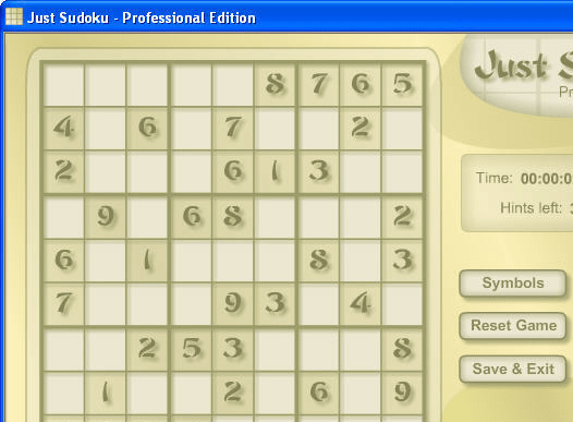 Just Sudoku - Professional Edition Screenshot 1