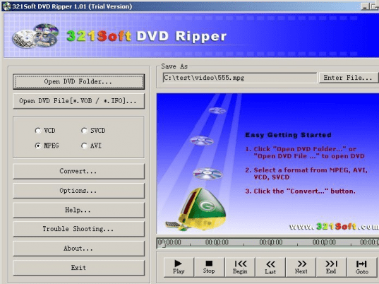 321Soft DVD Ripper Screenshot 1