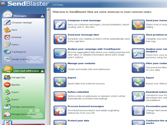 Sendblaster Free Edition Screenshot 1